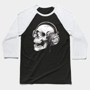 Headphones Skull Baseball T-Shirt